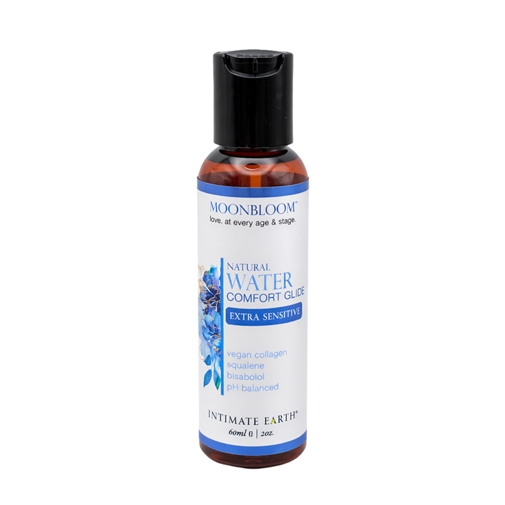 Water Based Personal Lubricant – Intimate Earth Moon Bloom product image Water based personal lubricant intimate earth moon bloom 60ml bottle