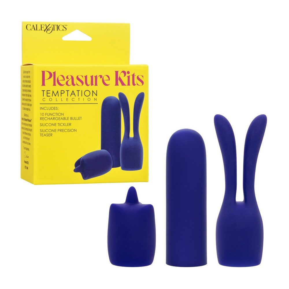 Exotics Pleasure Kits Collection product image CalExotics Temptation Pleasure Kit packaging and contents