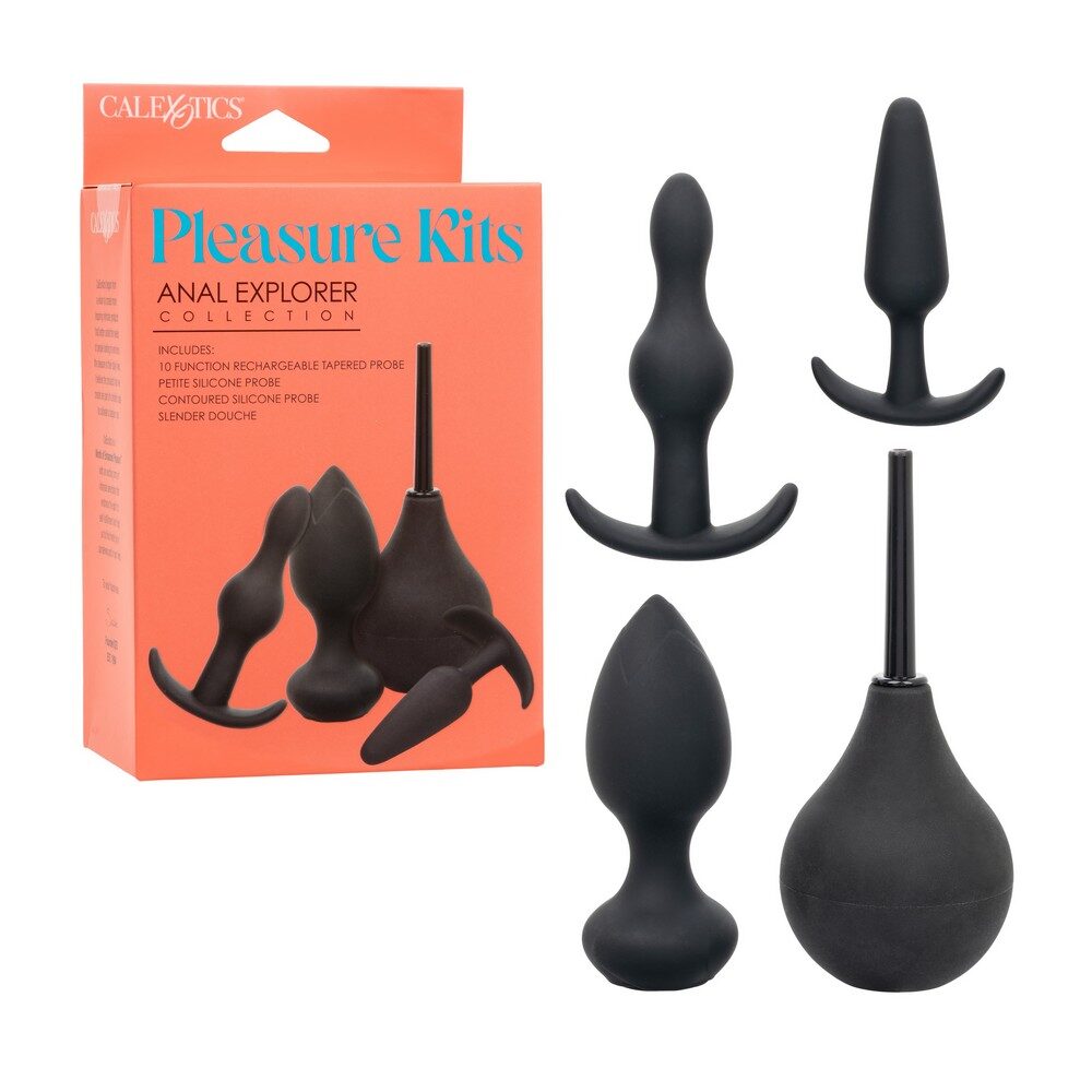 Exotics Pleasure Kits Collection product image CalExotics Anal Explorer Pleasure Kit packaging and contents