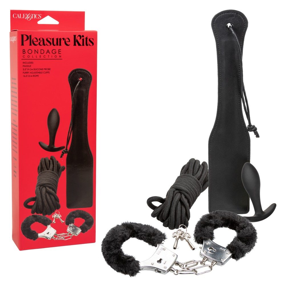 Exotics Pleasure Kits Collection product image CalExotics Bondage Pleasure Kit packaging and contents