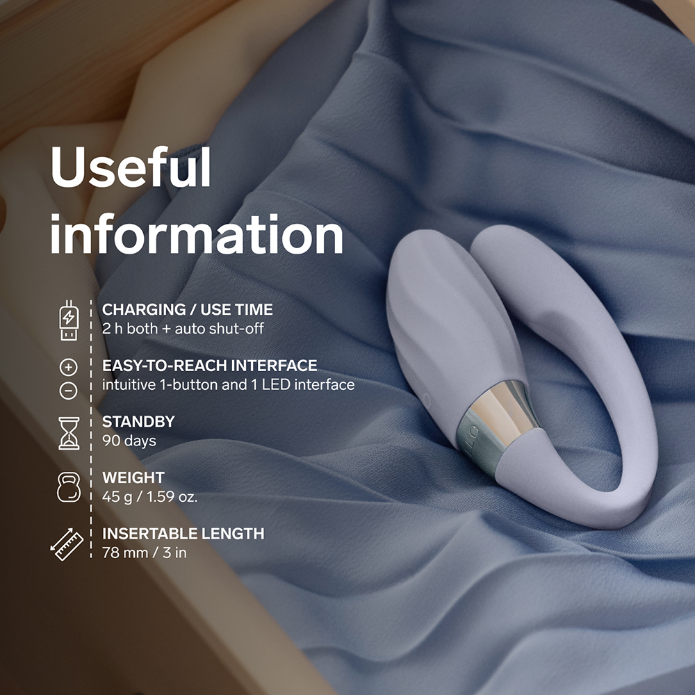 LELO TIANI⢠Twist App-Connected Couples Massager product image Informational graphic displaying technical specifications and useful details.