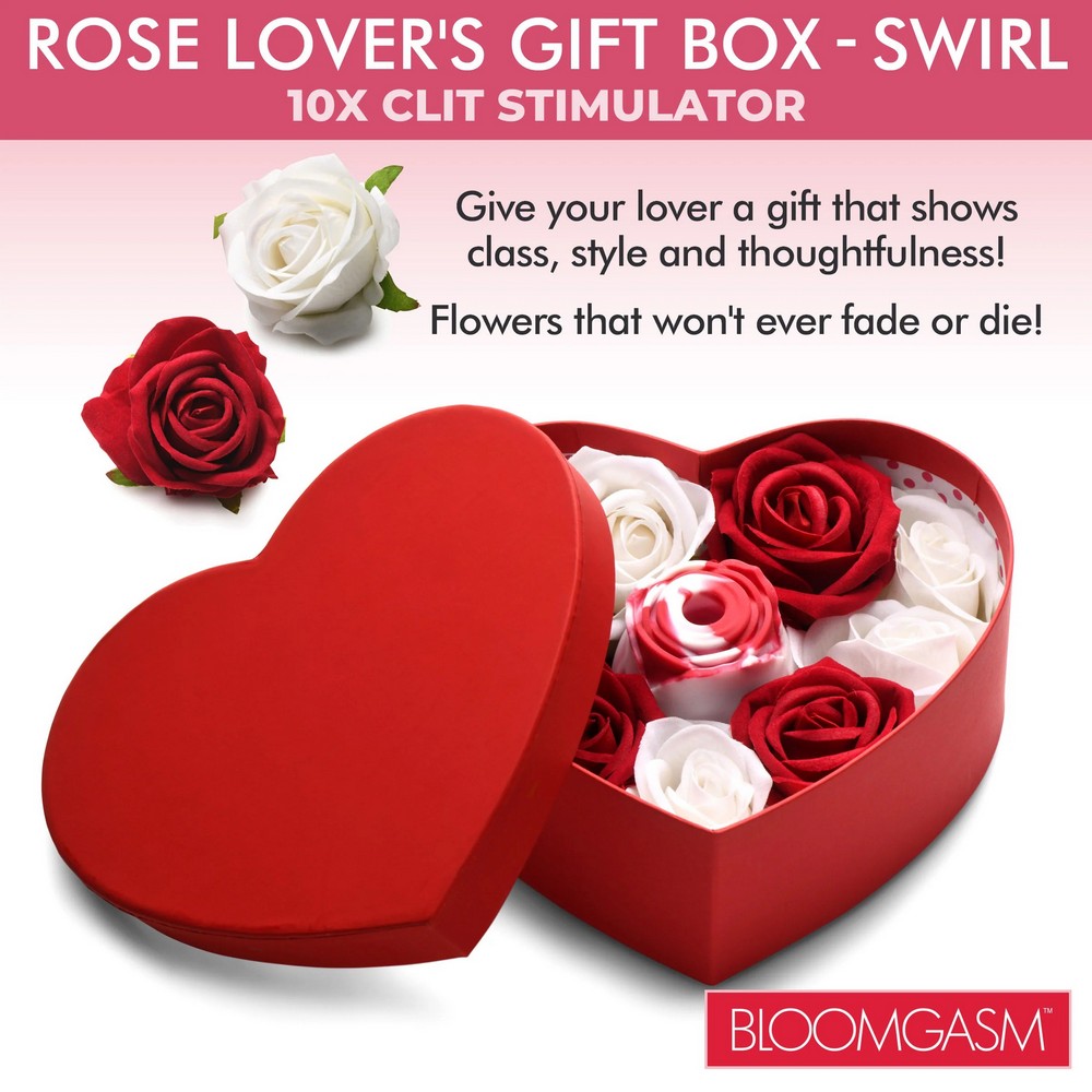 Rose Lovers Gift Box Swirl product image The lid of the Rose Lovers Gift Box Swirl featuring its message of class, style, thoughtfulness, and everlasting flowers.